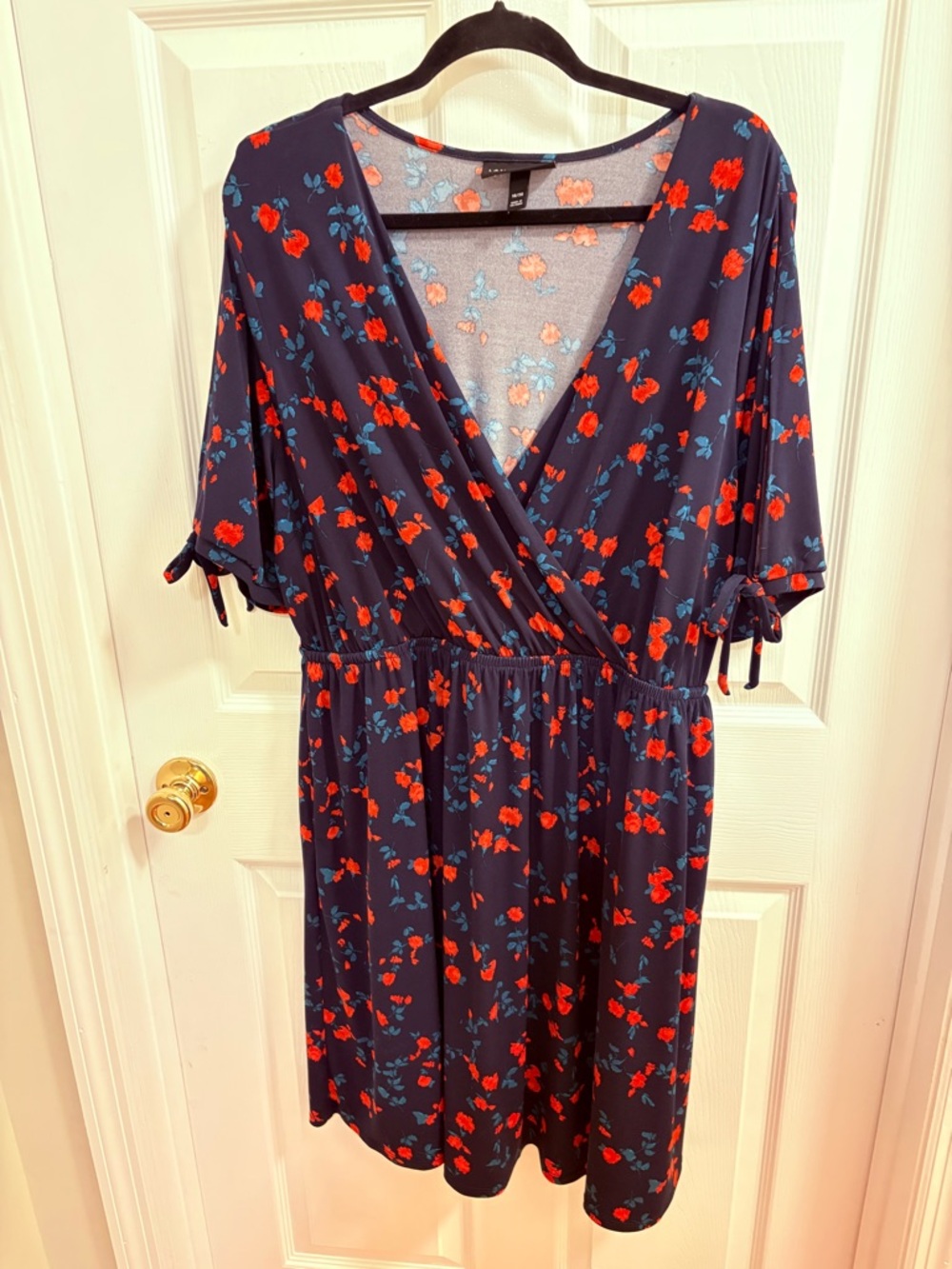 Lane Bryant faux wrap dress with elastic waist